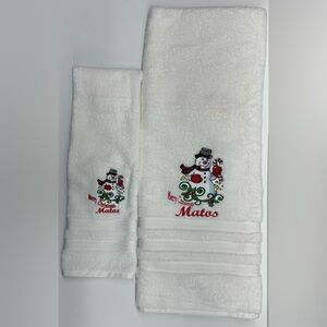 Embroidered Christmas Towel Set
